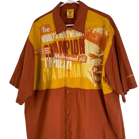 Vintage Platinum FUBU Muhammad Ali Boxing Shirt Mens Size 3XL - Picture 6 of 11
